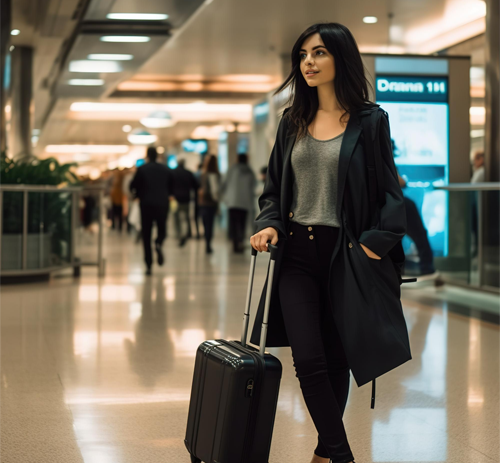 Traveler with luggage